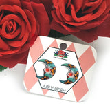 Painted Crescent Moon Earrings