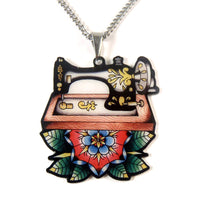"Sew Lovely" Sewing Machine Pendant